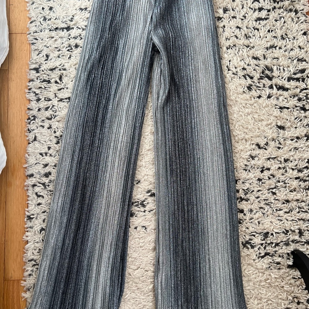 NWT Forever 21 Women's Silver Wide-Leg Pants